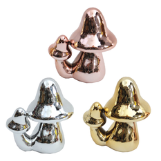 Christmas Decorative Mushroom in 3 Colors – 13cm (Pack of 12)