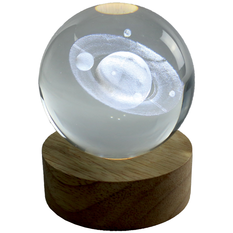 Glass Globe with Light and Engraving “Planet” – 8cm (Battery Operated)