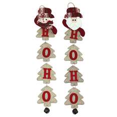 Christmas Hanging Decoration “HO HO HO” – 2 Designs (46x10cm) 