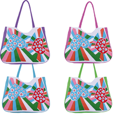 Beach Bag with Heart Design – 4 Colors