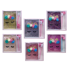 Unicorn Diary with Glitter & Pen – 6 Designs