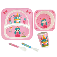 Children’s Bamboo Dinner Set Princess – 5 Pieces 