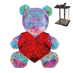 Crystal-Effect LED Teddy Bear with Gift Box – 3 Sizes