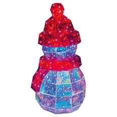 LED Decorative Snowman with Lights, Battery & USB Powered – 30cm