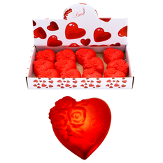 Φωτεινή Καρδιά με Τριαντάφυλλο – 6cm – LED Love Light 