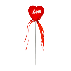 Διακοσμητική Καρδιά “Love” σε Καλάμι – 4cm – Valentine Stick 