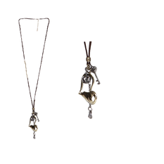 Women’s Necklace with Metal Heart, Crown & Key – Pack of 6 Pieces