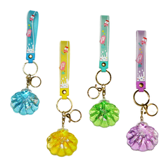 Keychain Shell with Strap – Colorful Glitter Design