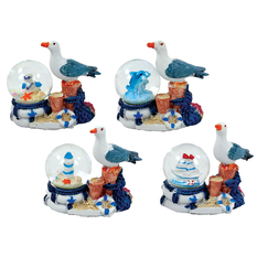 Tourist Glass Globe with Seagull – 4 Designs – Diameter 3.5cm