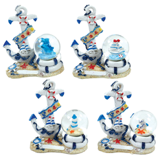 Tourist Glass Globe with Anchor – 4 Designs – Diameter 3.5cm