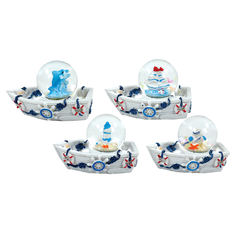 Tourist Glass Globe with Boat – 4 Designs – Diameter 3.5cm