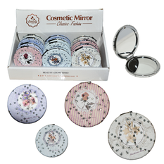 Compact Mirrors in 4 Designs – Pack of 12 Pieces 