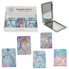 Compact Mirrors in 4 Designs – Pack of 12 Pieces