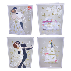 Wedding Greeting Card with Envelope 20x14cm Assorted Designs
