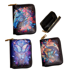 Women’s Wallet with Artistic Patterns – 11 x 8 cm