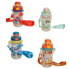 Plastic Kids Water Bottle with Spout Lid – 4 Colors – 550ml