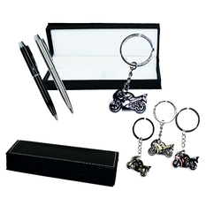 Gift Set with Motorcycle Keychain & Pen – 4+2 Colors