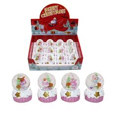 Snow Globe – 4 Designs, 8cm, Pack of 12