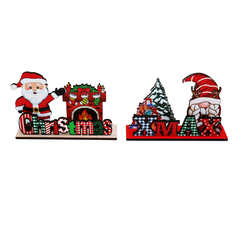 Christmas wooden decoration in 2 designs 16.5x11cm