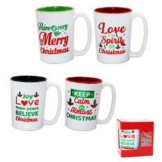 Christmas Mug in Gift Box 4 Designs 400ml