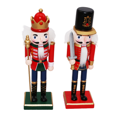 Wooden Nutcracker in 2 Designs Height 25cm