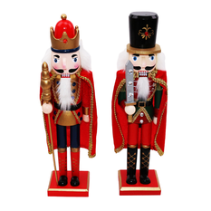 Wooden Nutcracker with Cape in 2 Designs Height 40cm