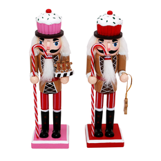 Wooden Nutcracker in 2 Designs Height 25cm