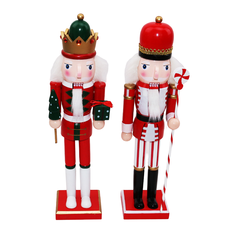 Wooden Nutcracker in 2 Designs Height 40cm