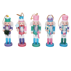 Wooden nutcracker in 5 designs 12.5cm 