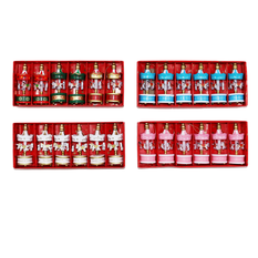 Hanging Wooden Carousel Ornament in 4 Designs 8cm – Pack of 6