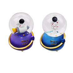 Snow globe with light and music in 2 designs, 12cm