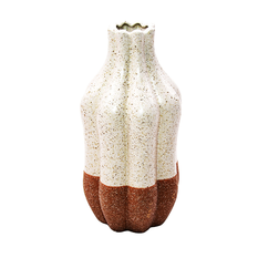 Modern Ceramic Vase with Two-Tone Design