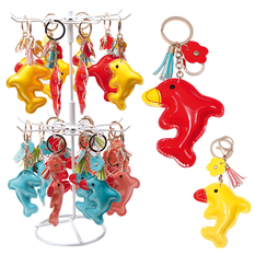 Dolphin keychain in 4 colors – Pack of 12 pieces (Free stand with 24 pcs)