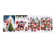 Christmas greeting cards with envelope in 4 designs – 17x12cm