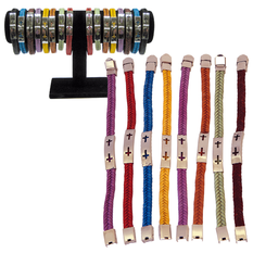 Bracelet in 8 colors – Pack of 24 pieces + Free display stand