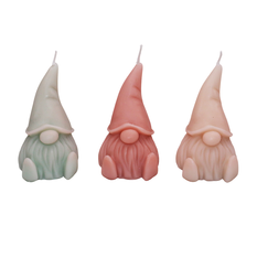 Soy Wax Scented Candle Gnome – 3 colors & 3 fragrances – 8.5cm