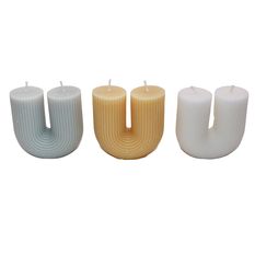 Soy Scented Candle, 3 colors – 3 fragrances, 9.5cm
