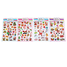 Christmas Stickers – 4 Designs – 30x9cm – Pack of 36 pieces