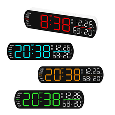 Digital Alarm Clock with Date, Temperature & Humidity – 26x6.7x3.5cm, 4 Colors