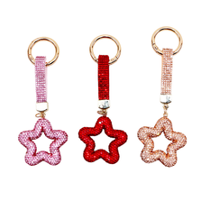 Rhinestone Star Keychain – 3 Colors, Pack of 3