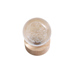 Engraved Globe with Light – Astrological Map, 8cm Diameter