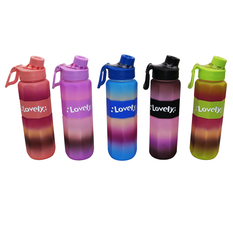 Plastic Water Bottle with Spout Lid in 5 Colors – 850ml
