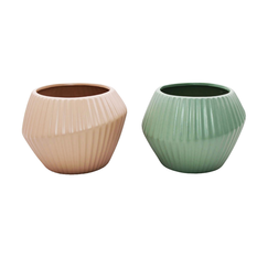 Ceramic Planter in 2 Colors 21x15.2cm