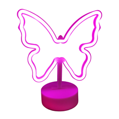 Φωτιστικό Neon Πεταλούδα με Βάση – 26cm (USB & Μπαταρία)