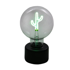 Cactus Light Bulb Lamp – Battery Operated – 14x8cm