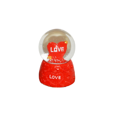 Love Snow Globe with Red Heart 12cm