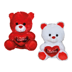 Λούτρινοι Αρκούδοι “Love You” – Κόκκινο & Λευκό (23cm)