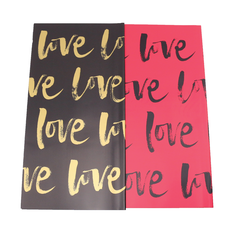 Waterproof Double-Sided Cellophane Wrapping Sheet 58x58cm “Love” – Pack of 20