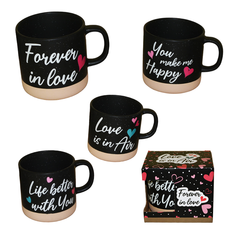 Love Message Ceramic Mug – 340ml, 4 Designs 