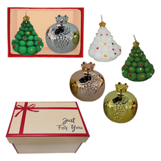 Gift Set: Decorative Figurine (3 Designs) + Scented Candle (3 Designs) in Gift Box